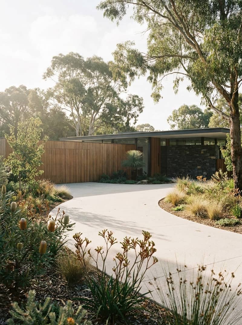 Clean residential driveway in Perth after professional pressure cleaning service