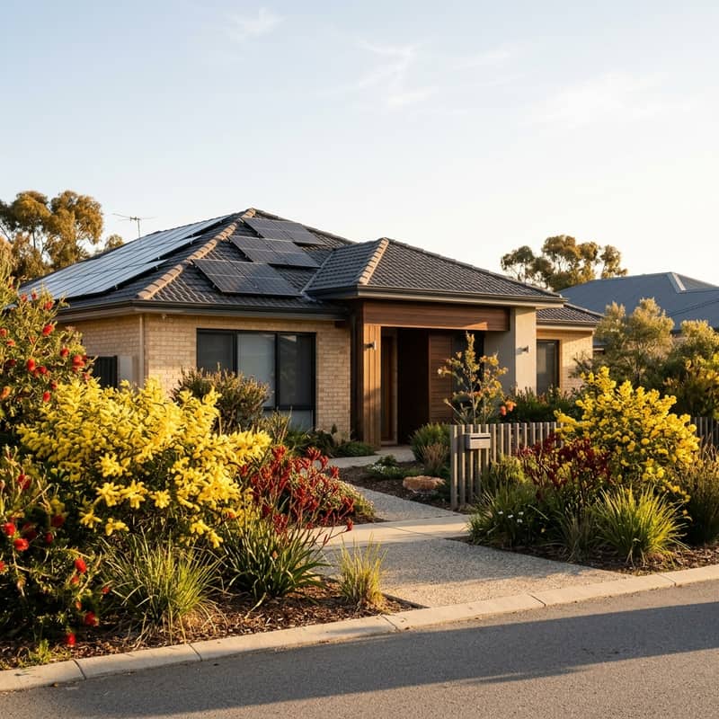 Solar panels in Perth summer heat showing typical dust accumulation