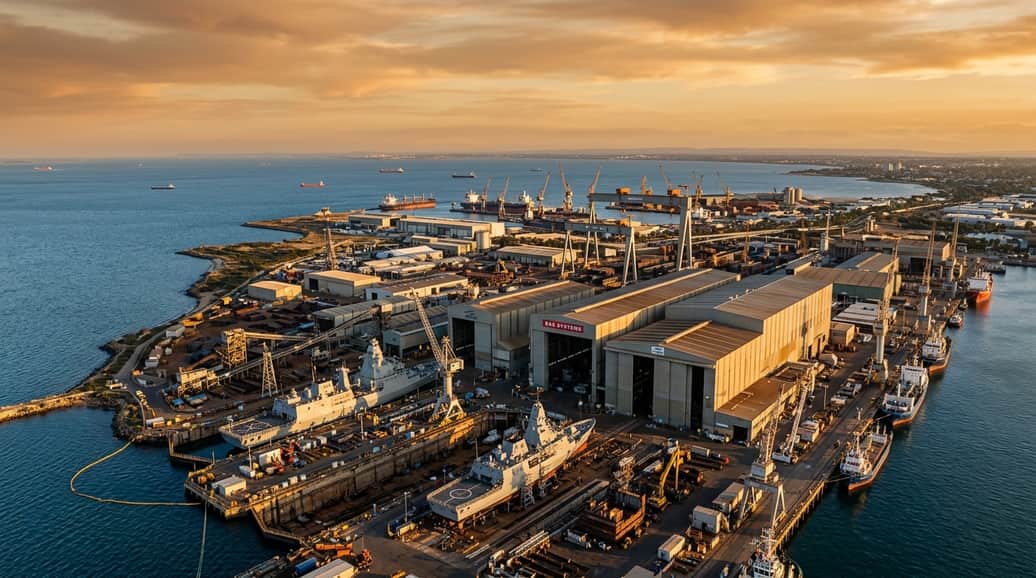 Commercial solar panel cleaning services at Henderson Marine Industrial Precinct, Cockburn Sound, Perth WA