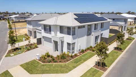 A newly built double-storey home in a new housing estate, a new housing estate, a new housing estate, Piara Waters