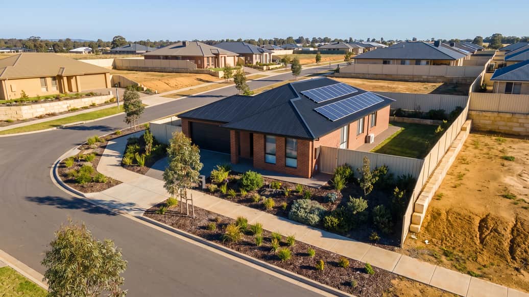 A newly built double-storey home in a new housing estate, a new housing estate, a new housing estate, Wandi